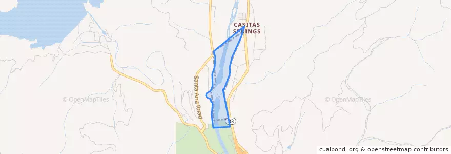 Mapa de ubicacion de San Buenaventura (Ventura).