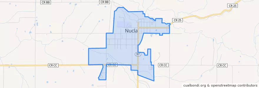 Mapa de ubicacion de Nucla.