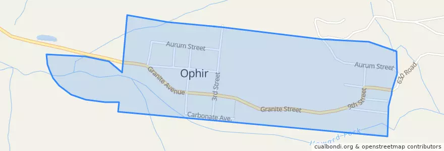 Mapa de ubicacion de Ophir.