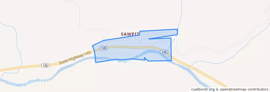 Mapa de ubicacion de Sawpit.
