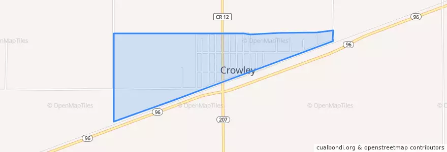 Mapa de ubicacion de Crowley.