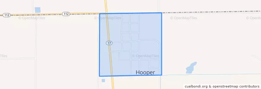 Mapa de ubicacion de Hooper.