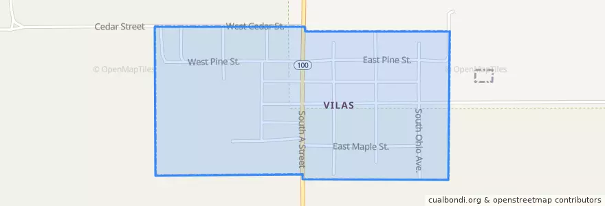 Mapa de ubicacion de Vilas.