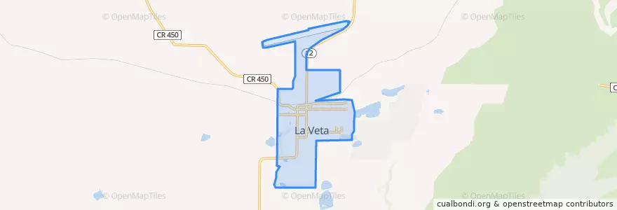 Mapa de ubicacion de La Veta.