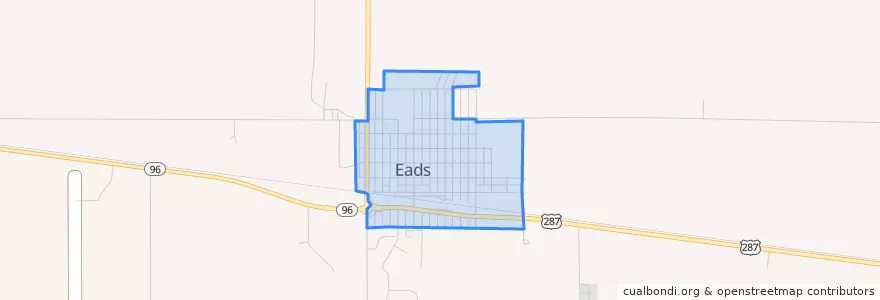 Mapa de ubicacion de Eads.