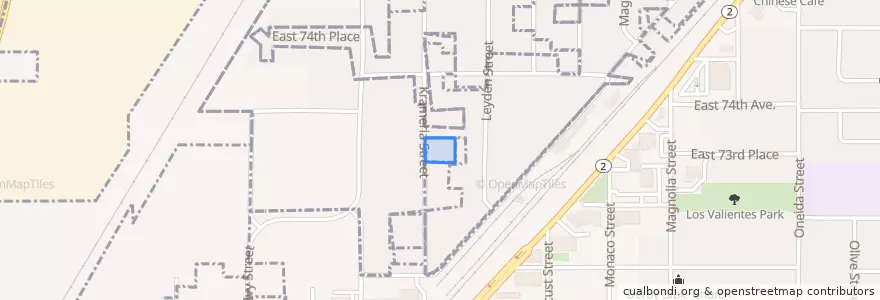 Mapa de ubicacion de Commerce City.