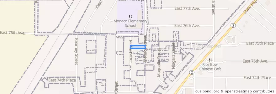 Mapa de ubicacion de Commerce City.
