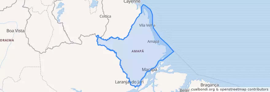 Mapa de ubicacion de Amapá.