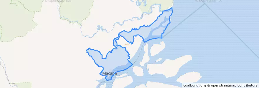 Mapa de ubicacion de Macapá.
