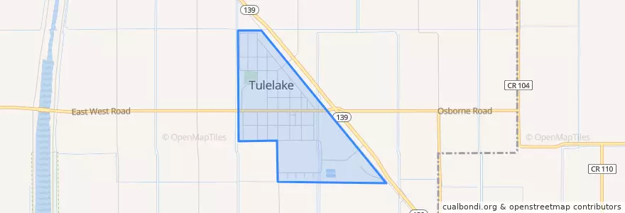 Mapa de ubicacion de Tulelake.