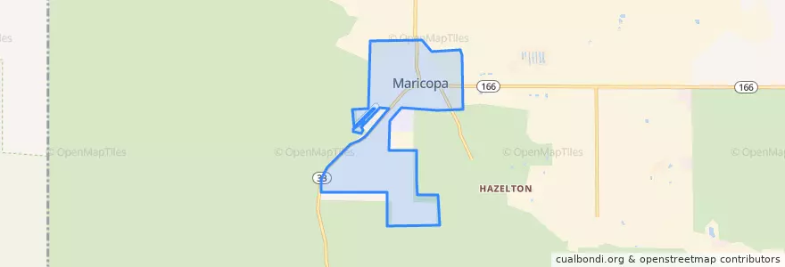 Mapa de ubicacion de Maricopa.