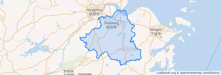 Mapa de ubicacion de شاوكسينج.