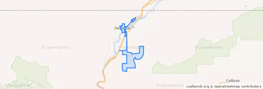 Mapa de ubicacion de De Beque.