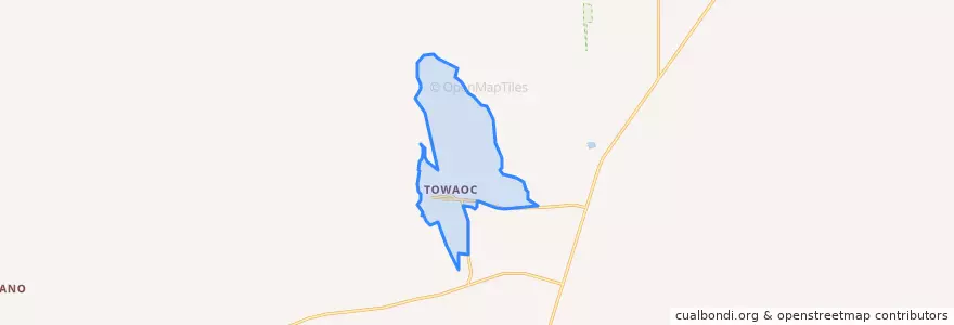 Mapa de ubicacion de Towaoc.