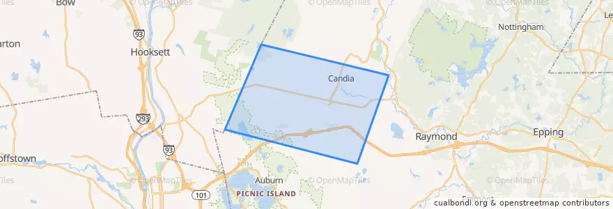 Mapa de ubicacion de Candia.