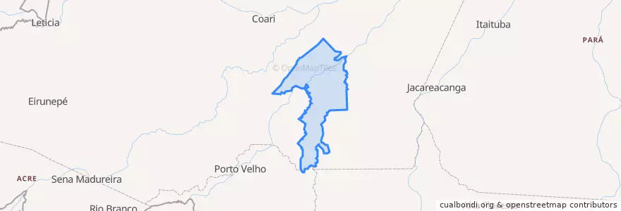 Mapa de ubicacion de Manicoré.