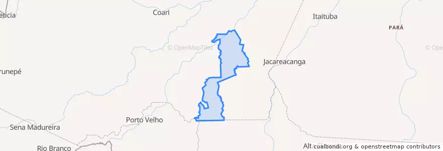 Mapa de ubicacion de Novo Aripuanã.