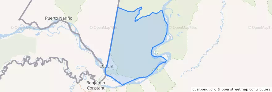 Mapa de ubicacion de Tabatinga.