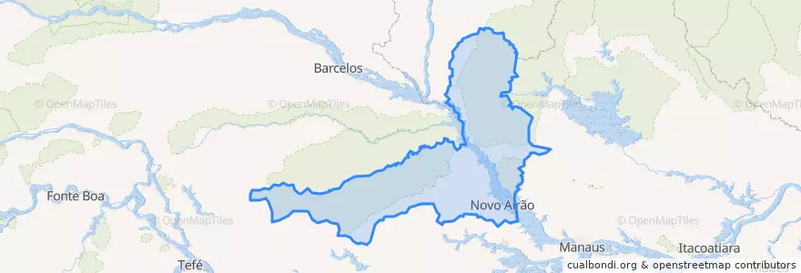 Mapa de ubicacion de Novo Airão.