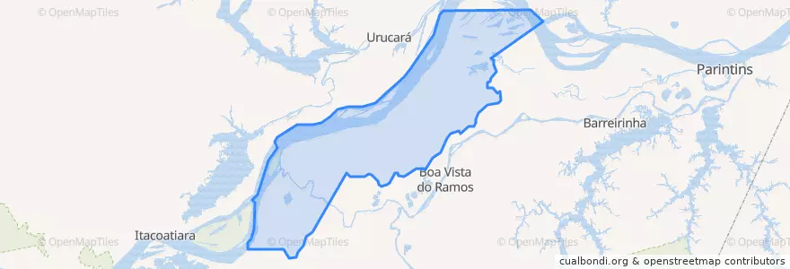 Mapa de ubicacion de Urucurituba.