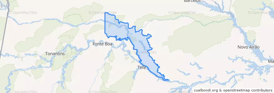 Mapa de ubicacion de Maraã.