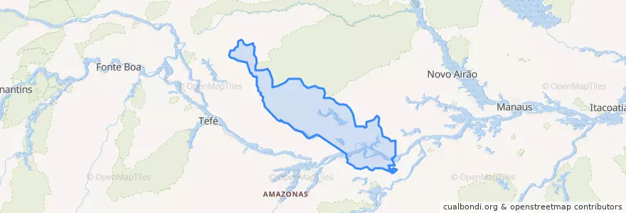 Mapa de ubicacion de Codajás.