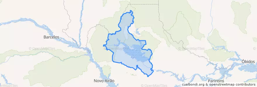 Mapa de ubicacion de Presidente Figueiredo.