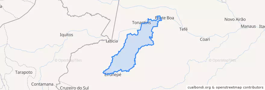 Mapa de ubicacion de Jutaí.