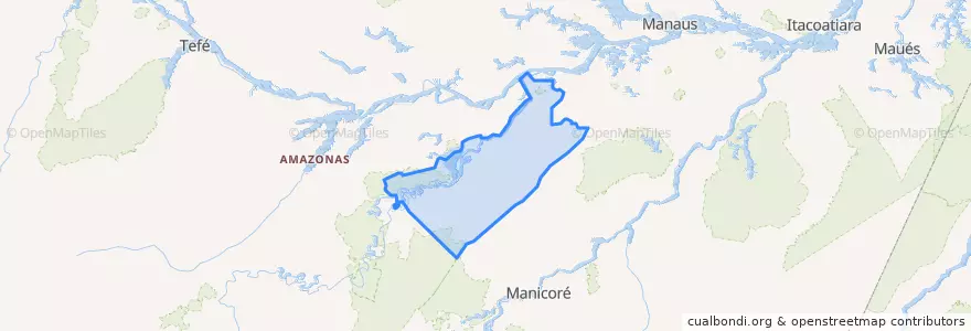 Mapa de ubicacion de Beruri.
