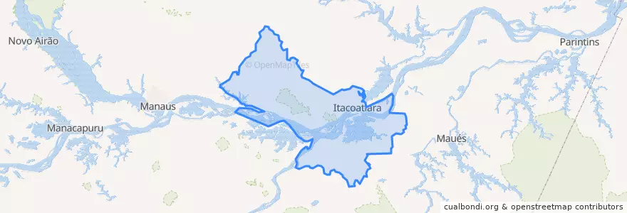 Mapa de ubicacion de Itacoatiara.