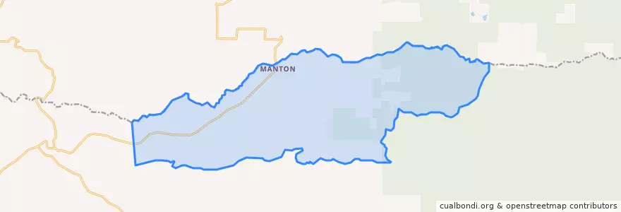 Mapa de ubicacion de Manton.