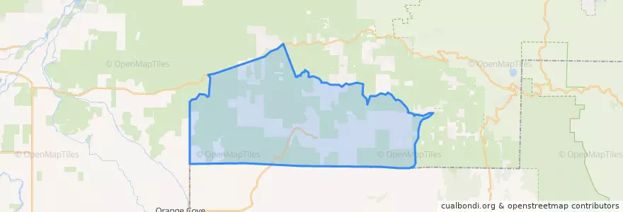 Mapa de ubicacion de Squaw Valley.