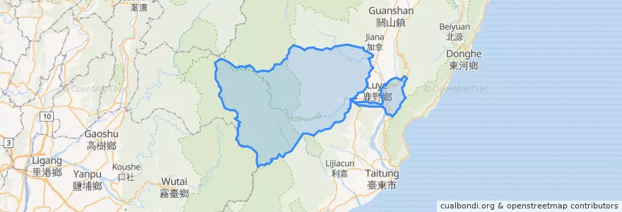 Mapa de ubicacion de 延平鄉.