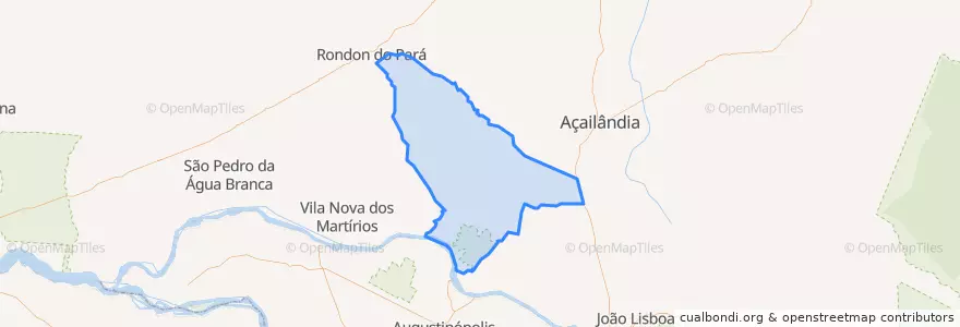 Mapa de ubicacion de Cidelândia.