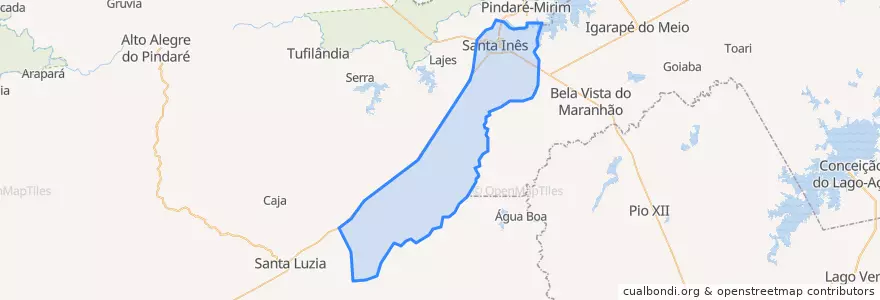 Mapa de ubicacion de Santa Inês.