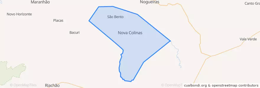 Mapa de ubicacion de Nova Colinas.