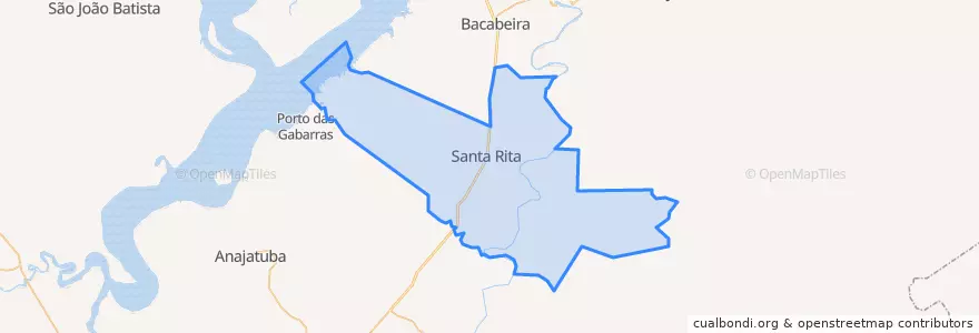 Mapa de ubicacion de Santa Rita.