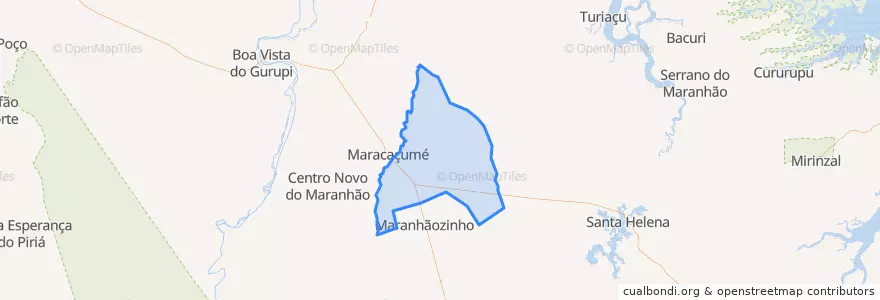 Mapa de ubicacion de Governador Nunes Freire.