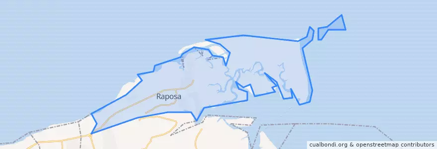 Mapa de ubicacion de Raposa.
