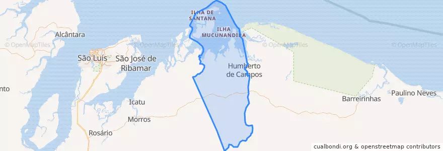 Mapa de ubicacion de Humberto de Campos.