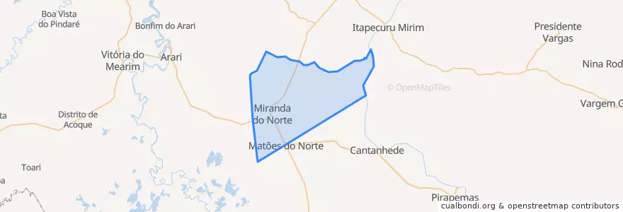 Mapa de ubicacion de Miranda do Norte.