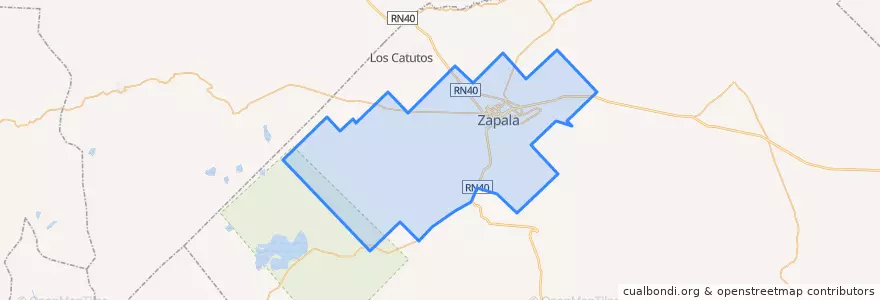 Mapa de ubicacion de Zapala.