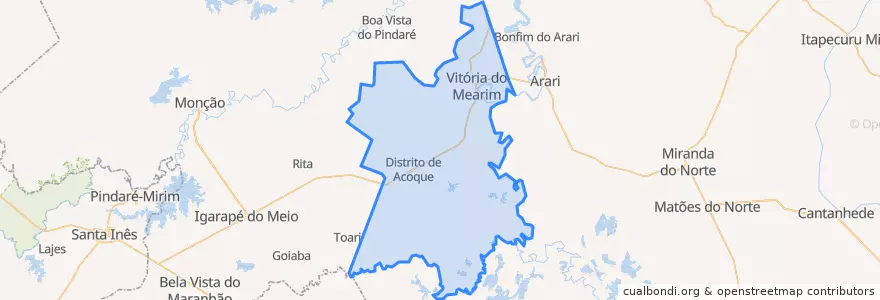 Mapa de ubicacion de Vitória do Mearim.