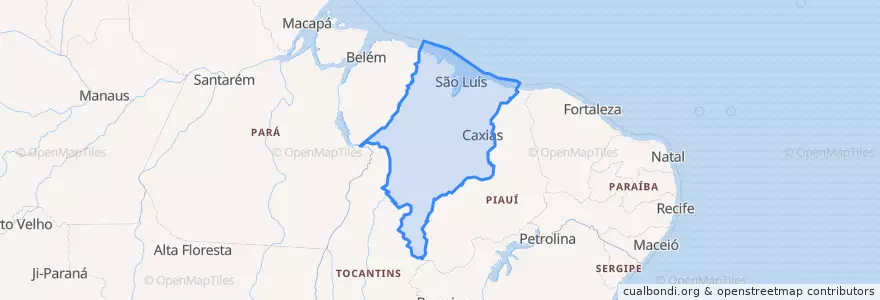 Mapa de ubicacion de 马拉尼昂.