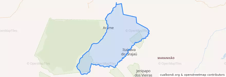 Mapa de ubicacion de Arame.