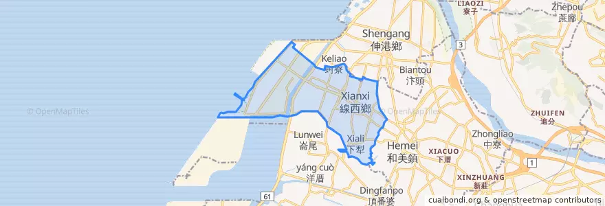 Mapa de ubicacion de 線西鄉.