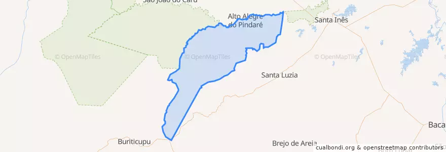 Mapa de ubicacion de Alto Alegre do Pindaré.