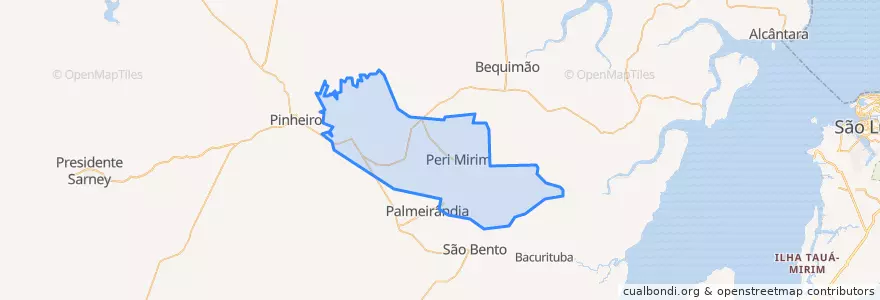Mapa de ubicacion de Peri Mirim.