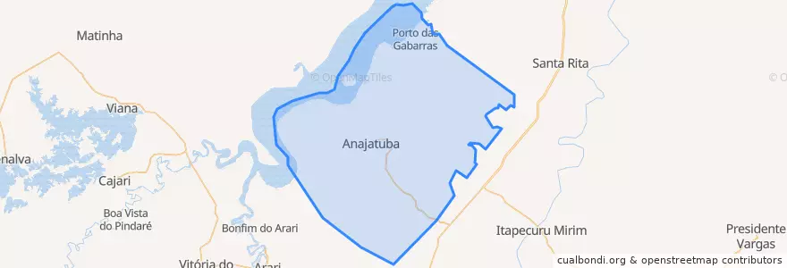 Mapa de ubicacion de Anajatuba.