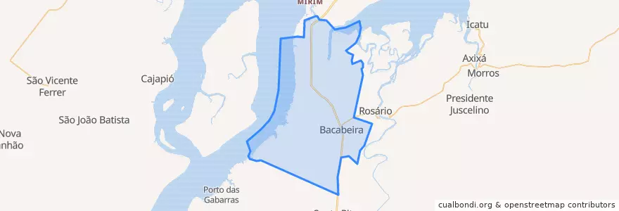Mapa de ubicacion de Bacabeira.
